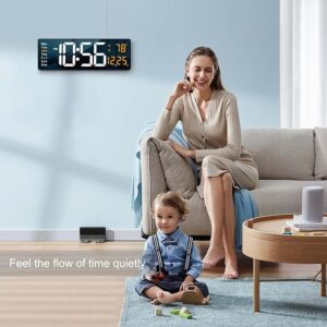 Digital Wall Clock Large Display, 16.2 Inch Large Wall Clocks